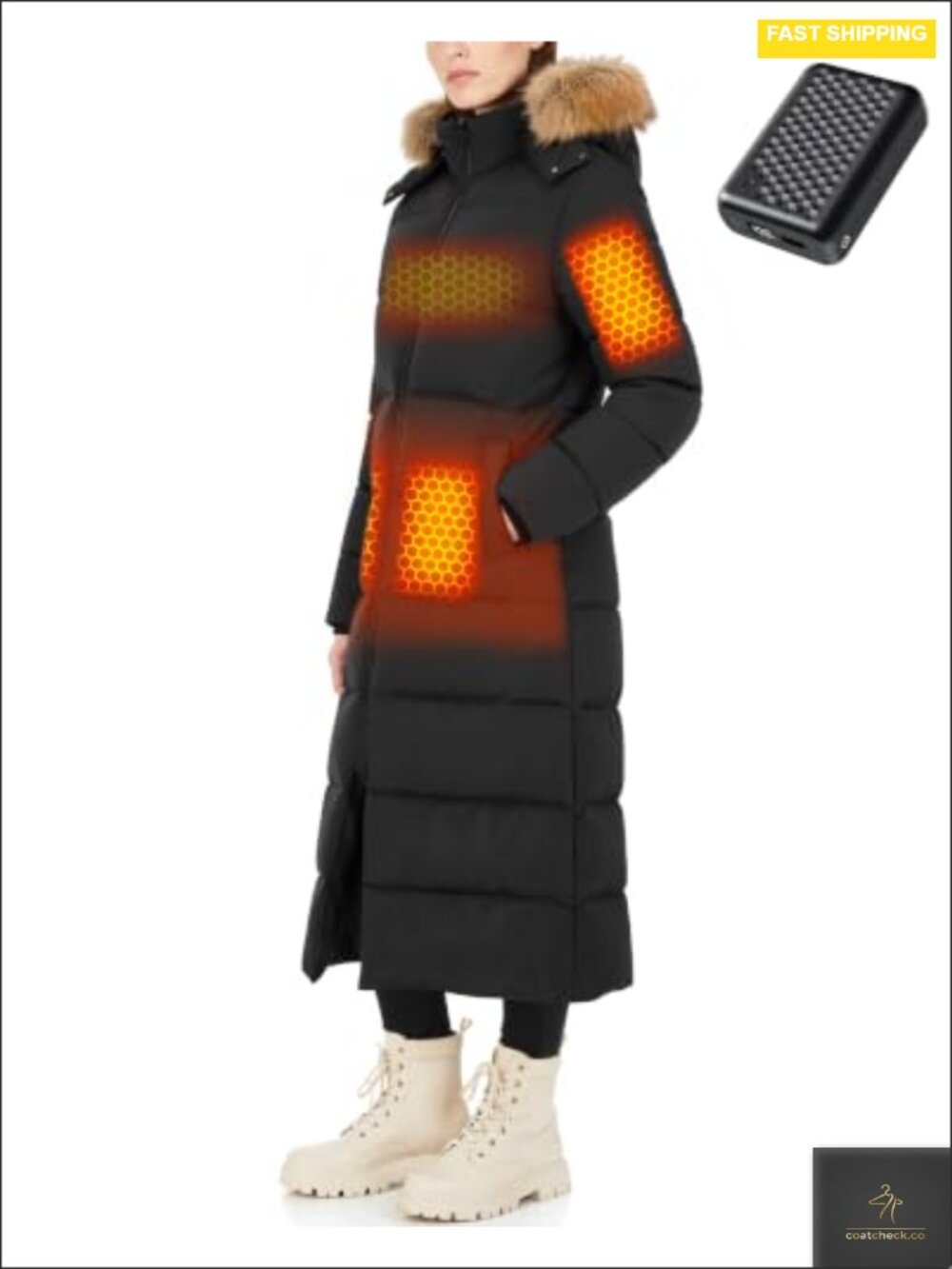 Wulcea Graphene Heated Jacket for Women 12V 18400mAh Battery, 6-Zone